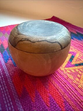 Salt cellar - Olive wood